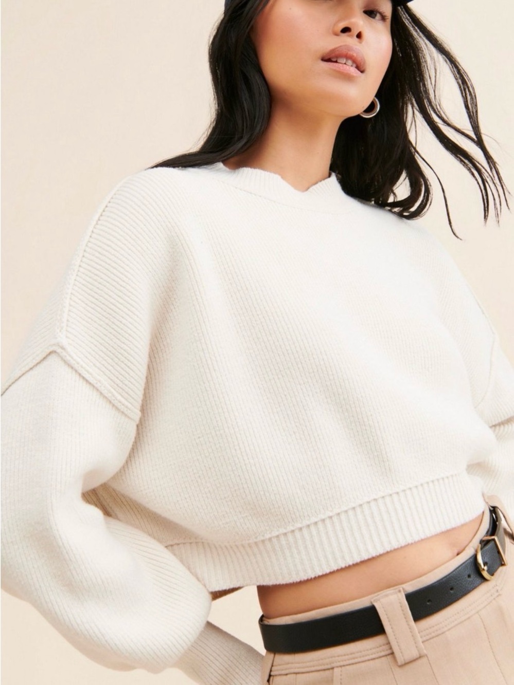 Free People Easy Street Crop Sweater